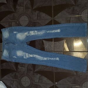 Distressed jeans